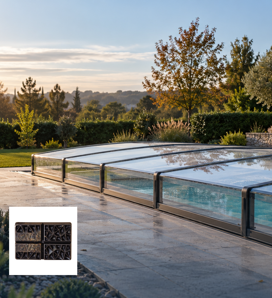 Piscine couverte pour l’hivernage avec la tablette Clean Water Tab® Novpool